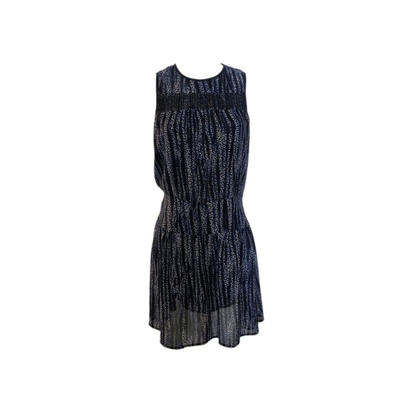 Michael Kors Dresses & Skirts - Michael Kors Womens Side Zip Smocked Scoop Neck Short Dress Black Size 2